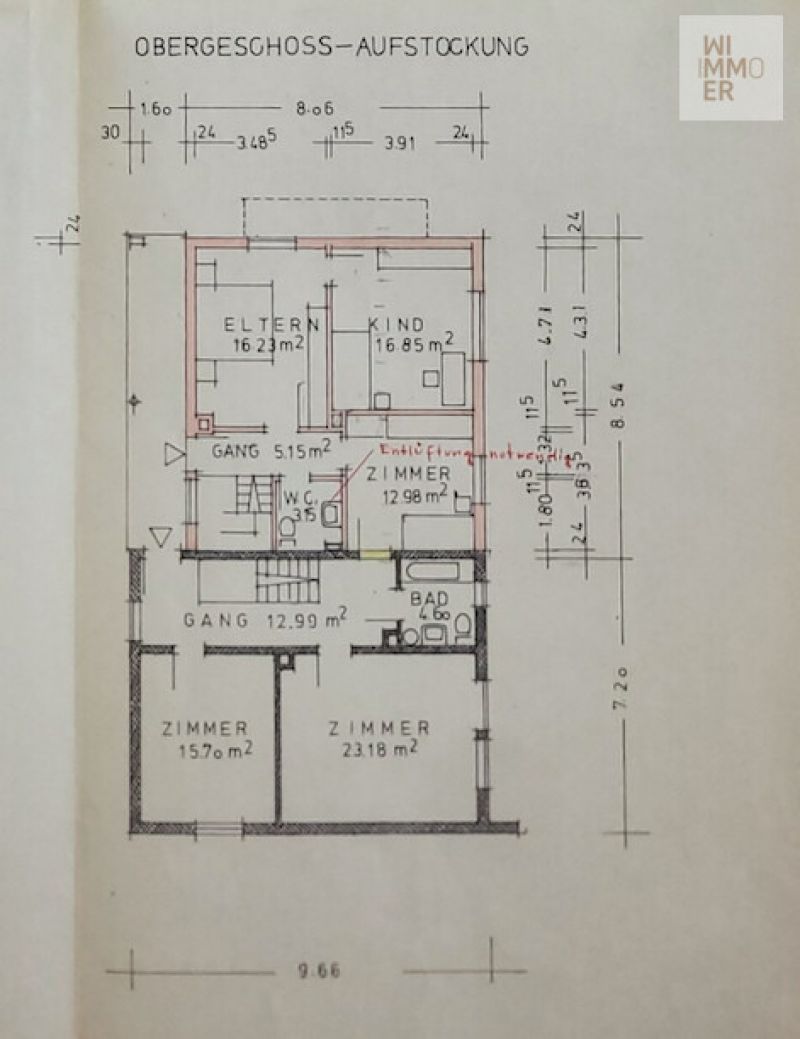 Grundriss Obergeschoss
