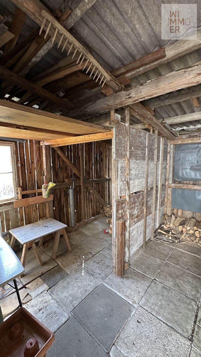 Innenaufnahme Holzschuppen