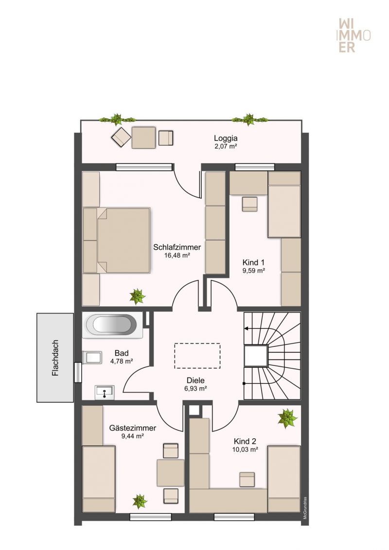 Grundriss Obergeschoss