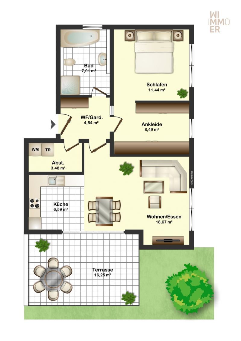 Grundriss Wohnung Nr. 1